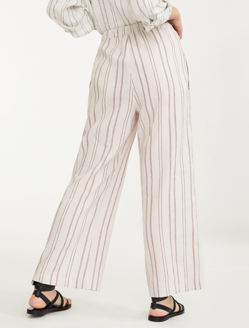 Pantaloni in raso di lino e cotone Weekend Maxmara Pantaloni in raso di lino e cotone Weekend Maxmara