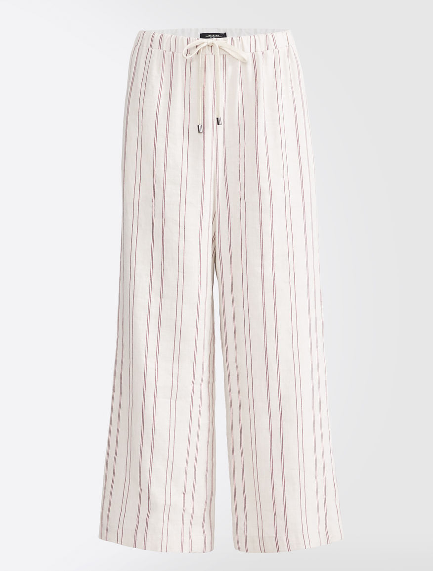 Pantaloni in raso di lino e cotone Weekend Maxmara Pantaloni in raso di lino e cotone Weekend Maxmara