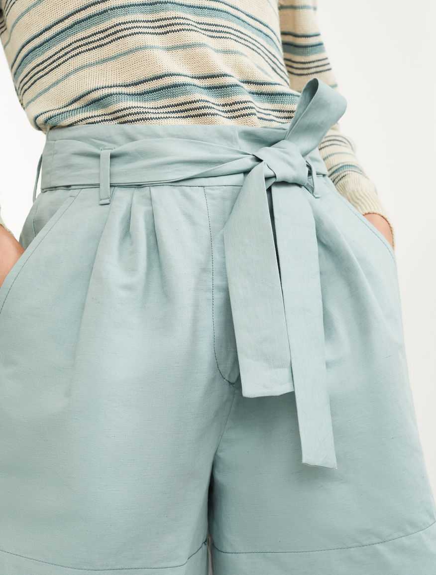 Pantaloni corti in cotone e lino Weekend Maxmara Pantaloni corti in cotone e lino Weekend Maxmara