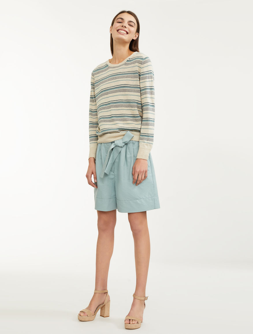 Pantaloni corti in cotone e lino Weekend Maxmara Pantaloni corti in cotone e lino Weekend Maxmara