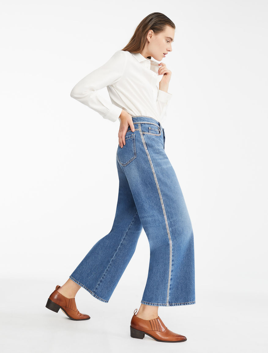 Wide-leg denim jeans Weekend Maxmara Wide-leg denim jeans Weekend Maxmara