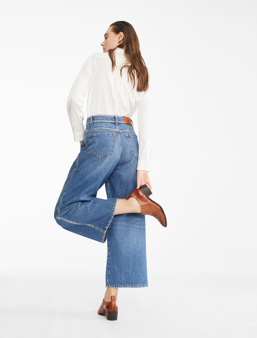 Wide-leg denim jeans Weekend Maxmara Wide-leg denim jeans Weekend Maxmara