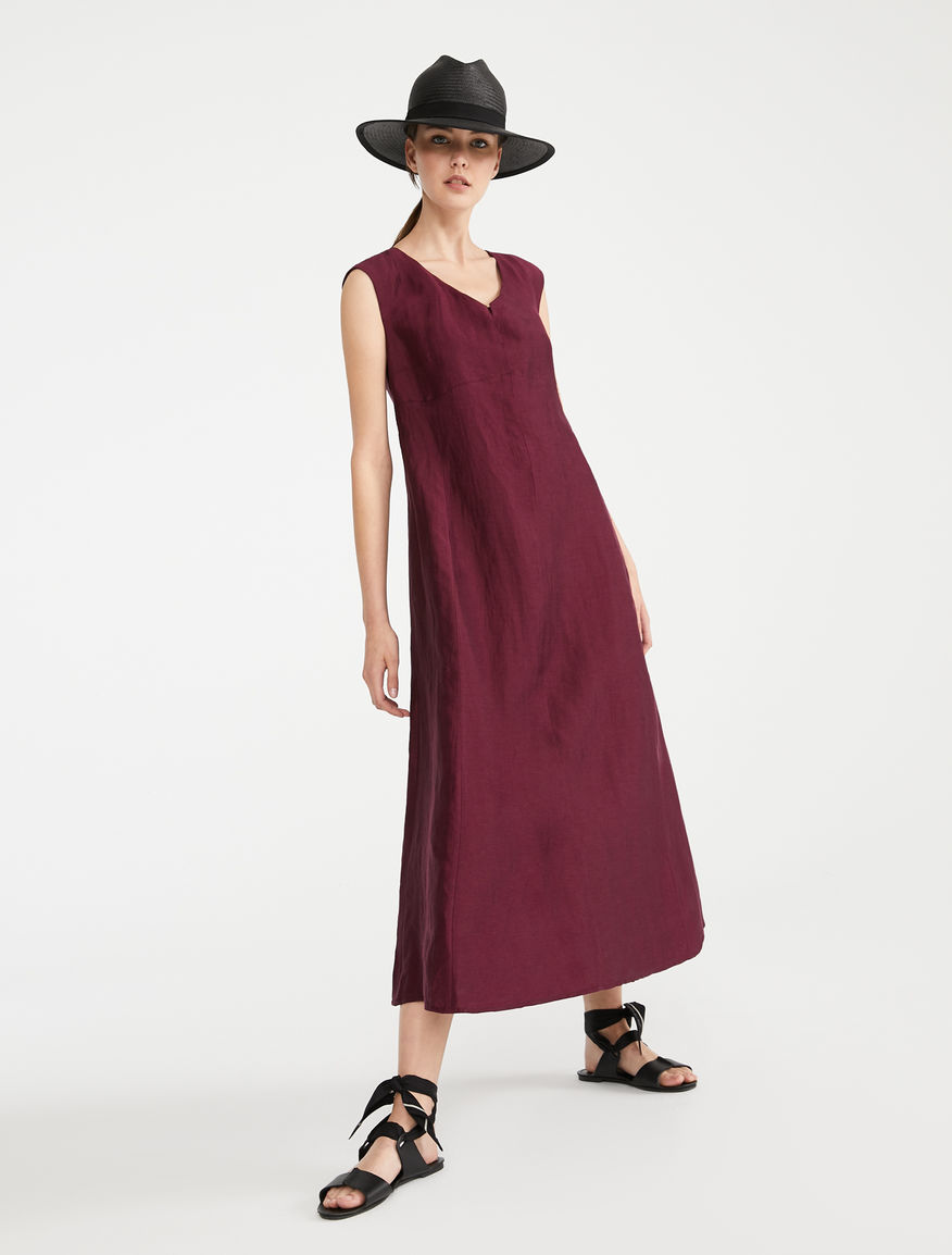 Abito in raso di lino e seta Weekend Maxmara Abito in raso di lino e seta Weekend Maxmara