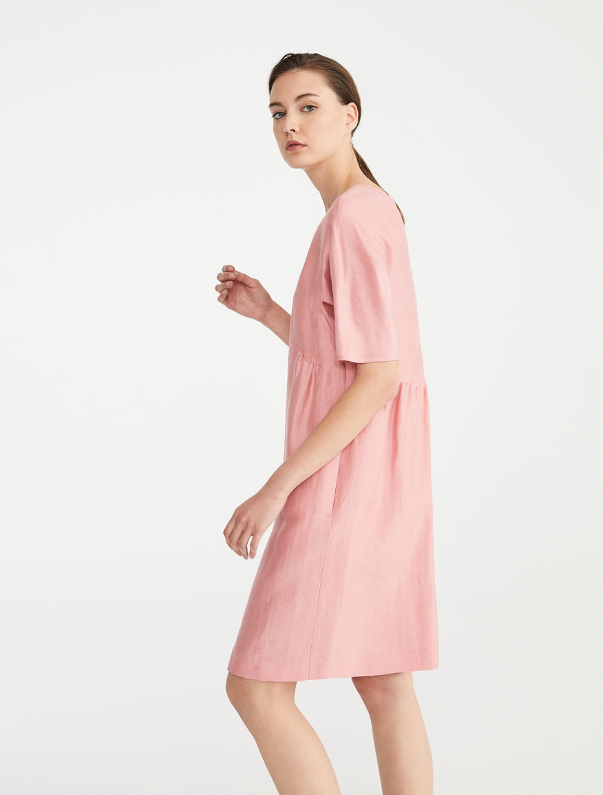 Dress in silk and linen satin Weekend Maxmara Dress in silk and linen satin Weekend Maxmara