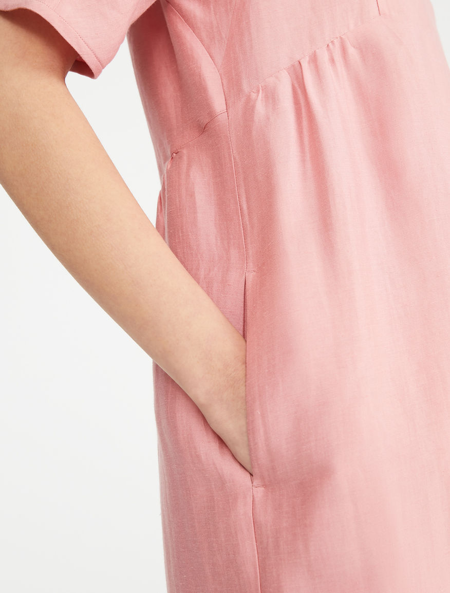 Dress in silk and linen satin Weekend Maxmara Dress in silk and linen satin Weekend Maxmara