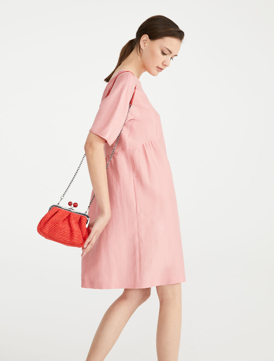 Dress in silk and linen satin Weekend Maxmara Dress in silk and linen satin Weekend Maxmara