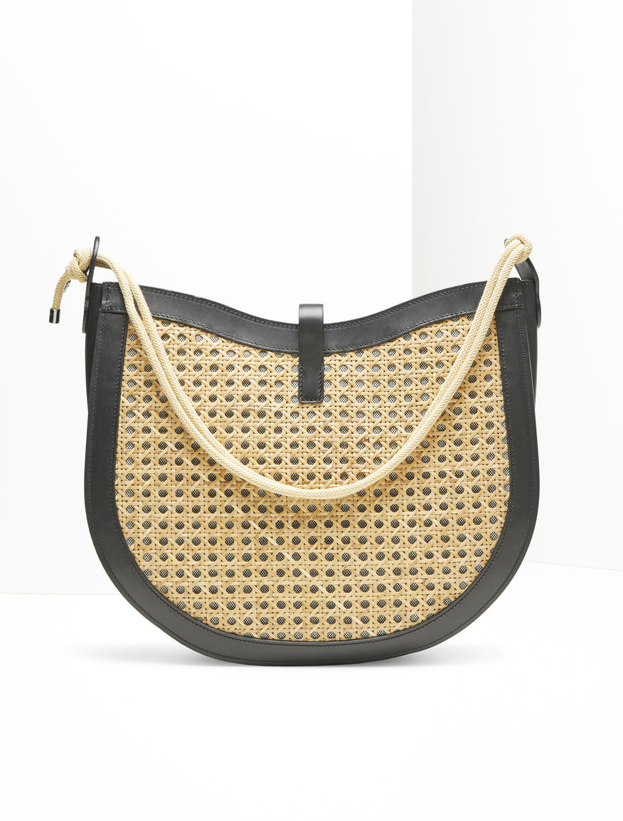 Hobo bag in paglia e pelle Weekend Maxmara Hobo bag in paglia e pelle Weekend Maxmara