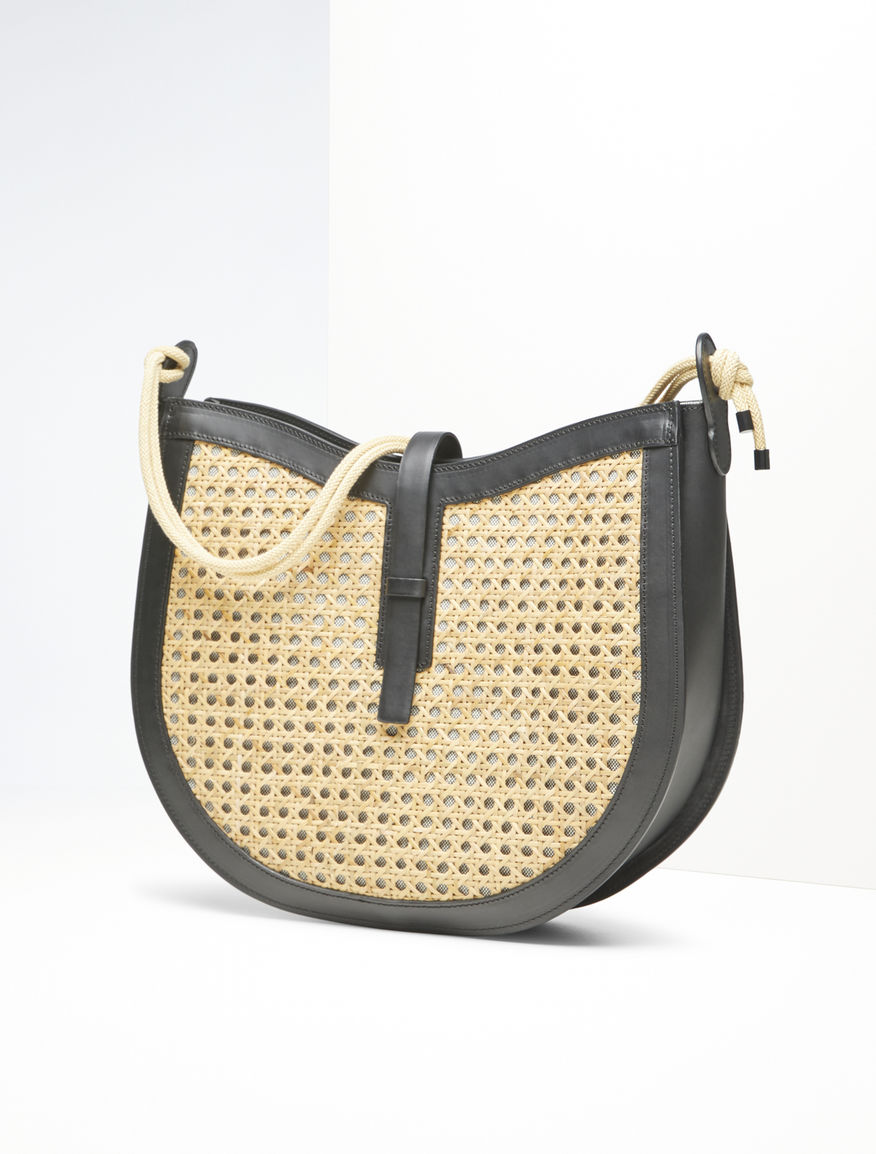 Hobo bag in paglia e pelle Weekend Maxmara Hobo bag in paglia e pelle Weekend Maxmara