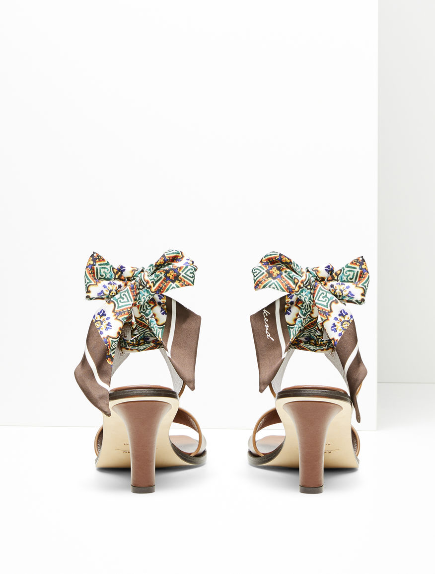 Leather sandal with scarf Weekend Maxmara Leather sandal with scarf Weekend Maxmara