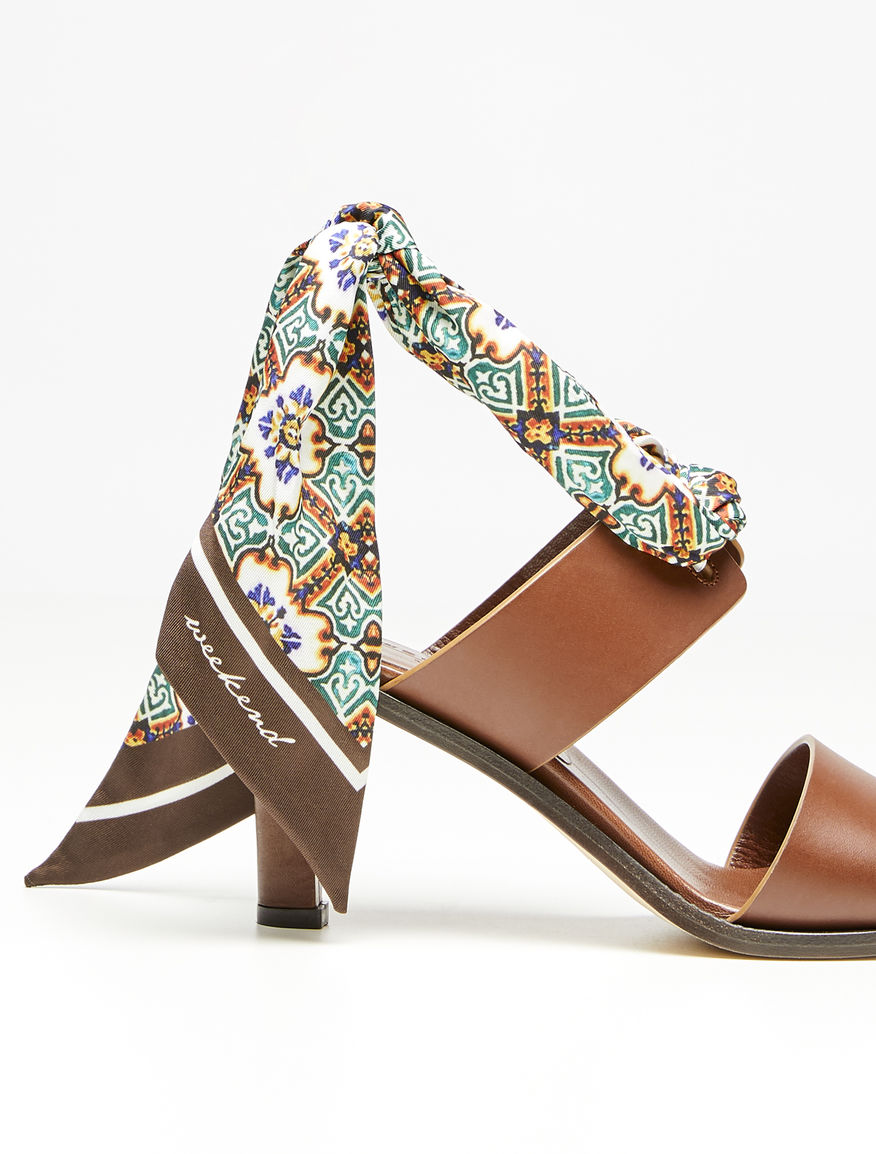 Leather sandal with scarf Weekend Maxmara Leather sandal with scarf Weekend Maxmara