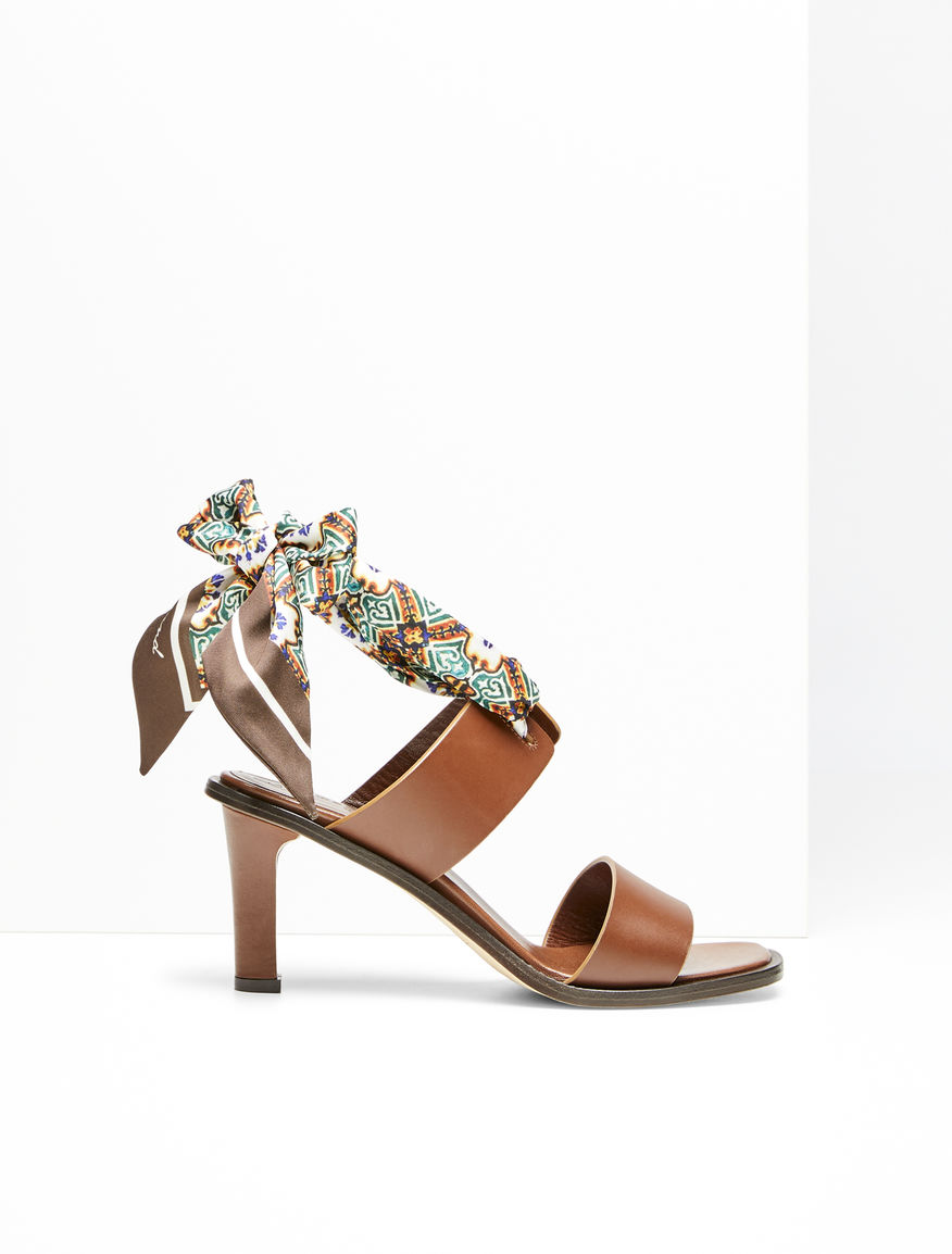 Leather sandal with scarf Weekend Maxmara Leather sandal with scarf Weekend Maxmara