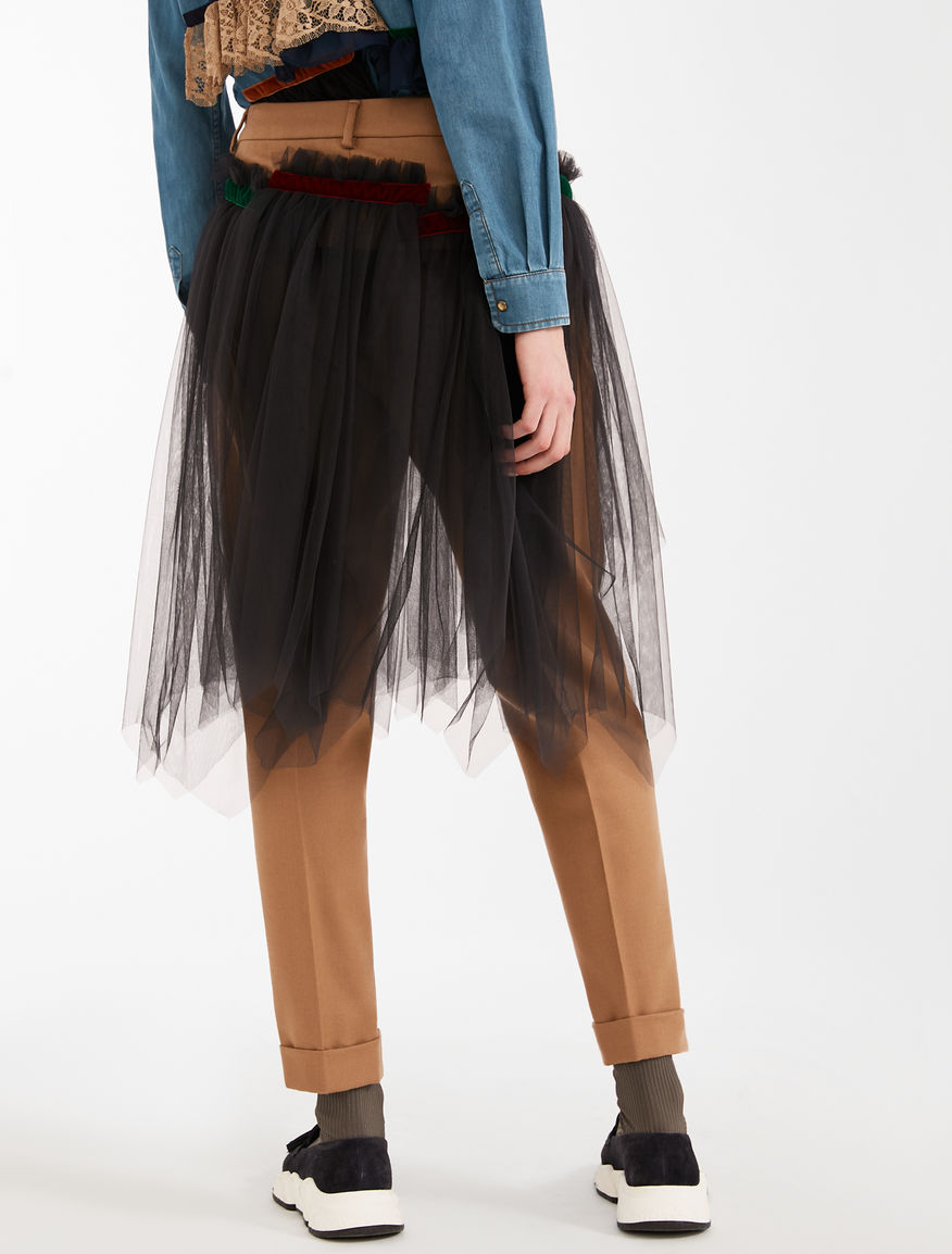 Wool flannel trousers and tulle Weekend Maxmara Wool flannel trousers and tulle Weekend Maxmara