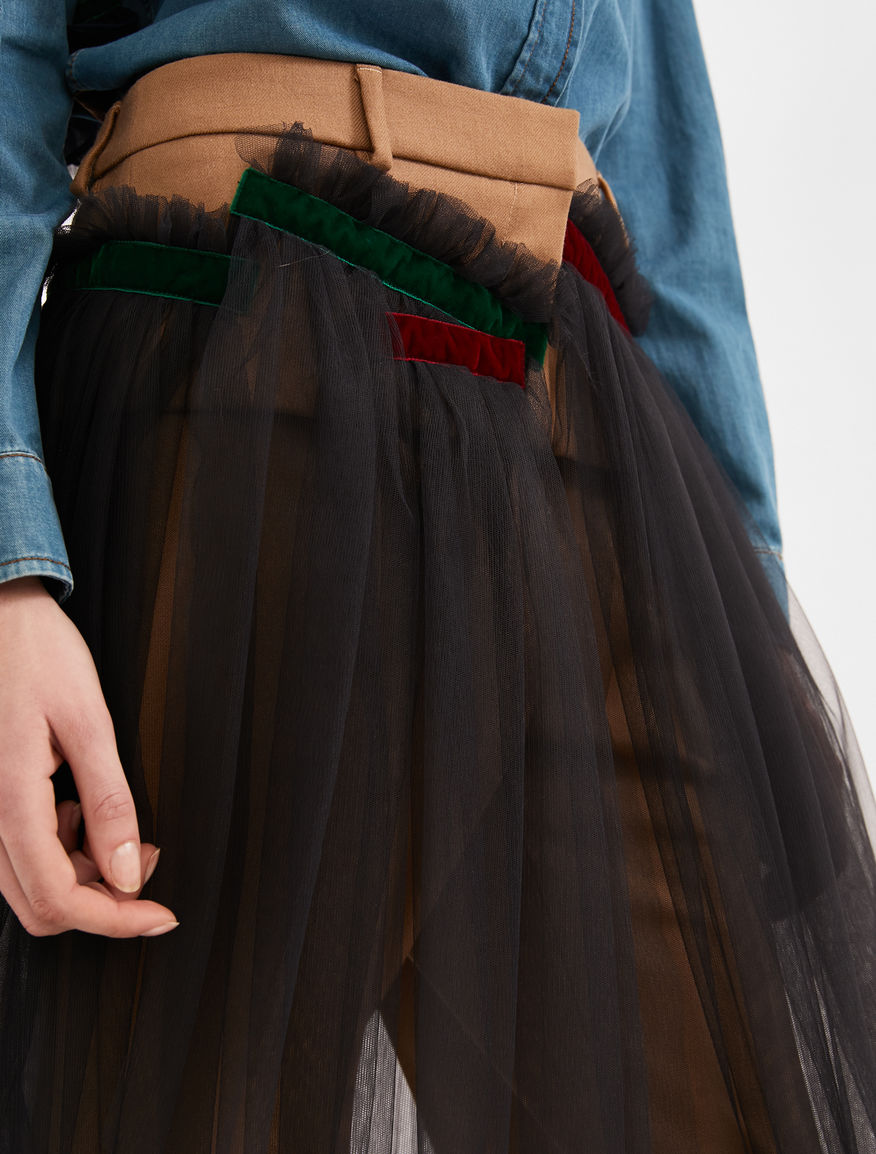 Wool flannel trousers and tulle Weekend Maxmara Wool flannel trousers and tulle Weekend Maxmara