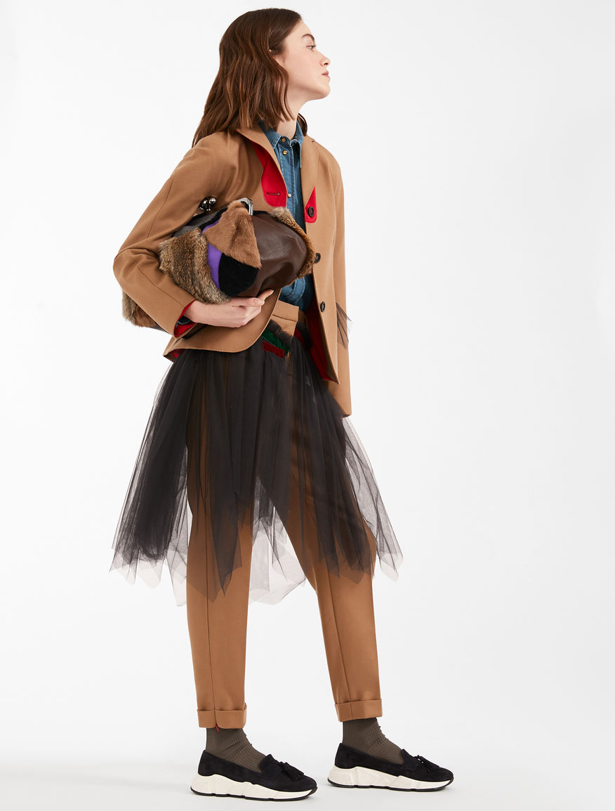 Wool flannel trousers and tulle Weekend Maxmara Wool flannel trousers and tulle Weekend Maxmara