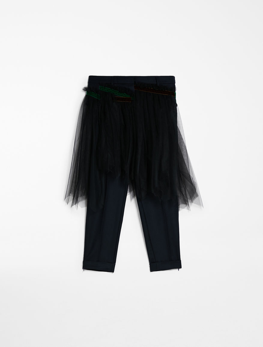 Wool flannel trousers and tulle Weekend Maxmara Wool flannel trousers and tulle Weekend Maxmara