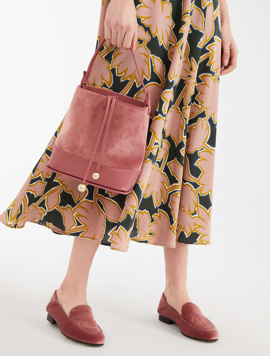 Bucket bag in velvet and leather Weekend Maxmara Bucket bag in velvet and leather Weekend Maxmara
