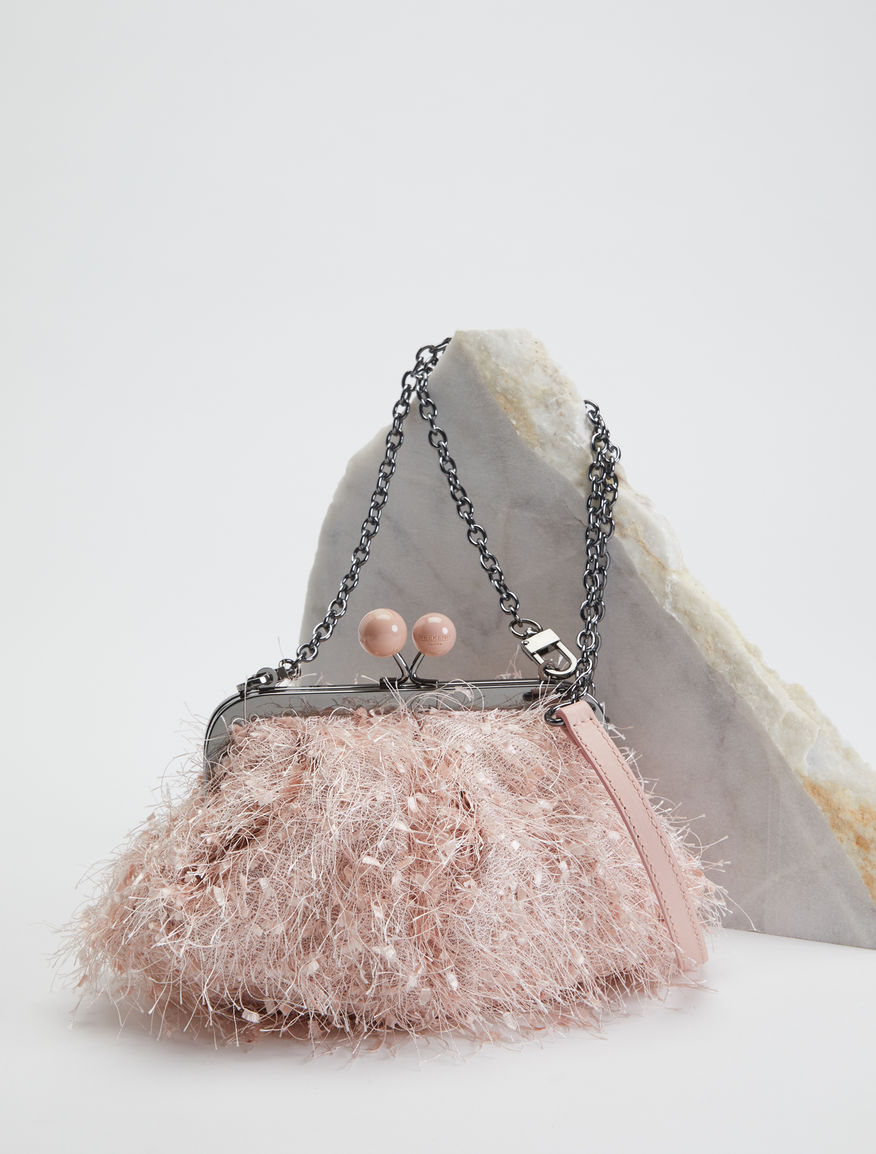 Mini Pasticcino Bag with feathers Weekend Maxmara Mini Pasticcino Bag with feathers Weekend Maxmara