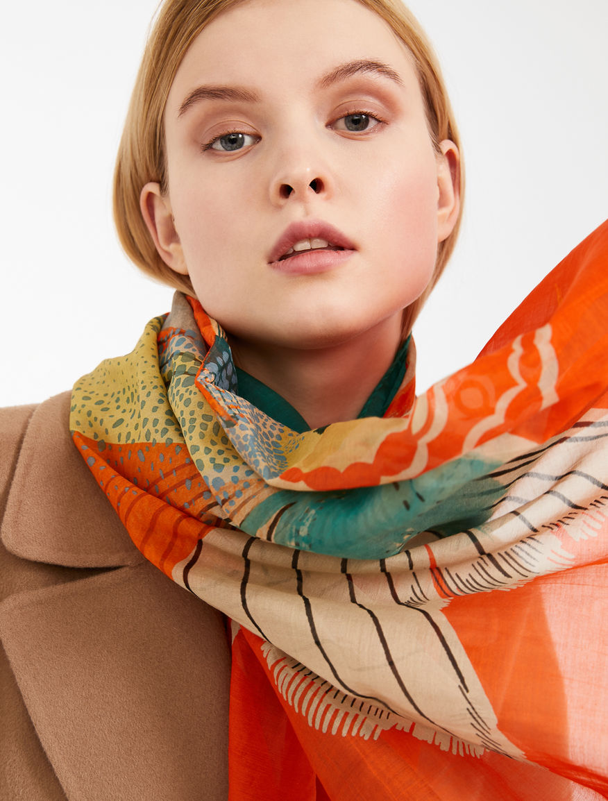 Silk and cotton shawl Weekend Maxmara Silk and cotton shawl Weekend Maxmara