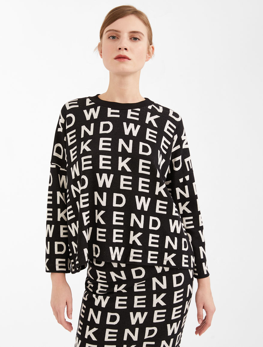 Jacquard jersey sweatshirt Weekend Maxmara Jacquard jersey sweatshirt Weekend Maxmara