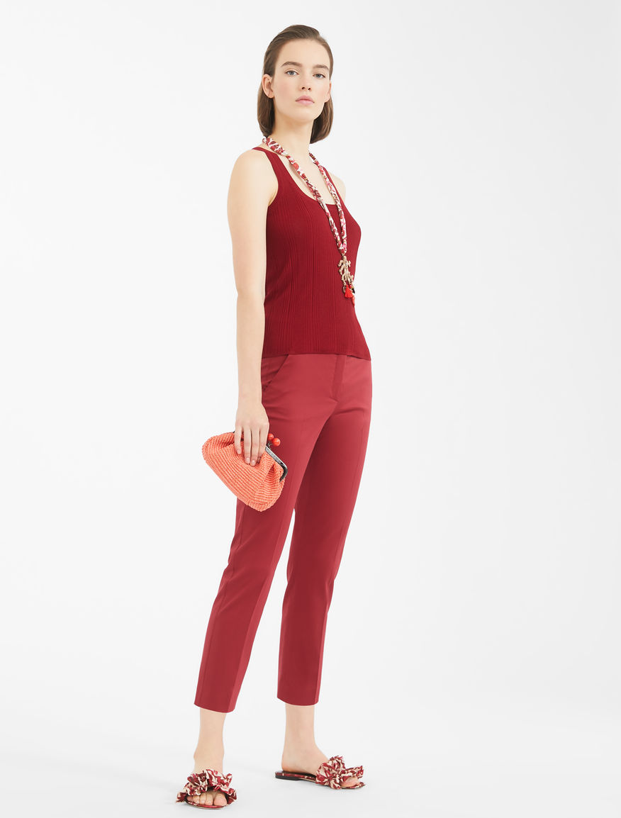 Cotton satin trousers Weekend Maxmara Cotton satin trousers Weekend Maxmara