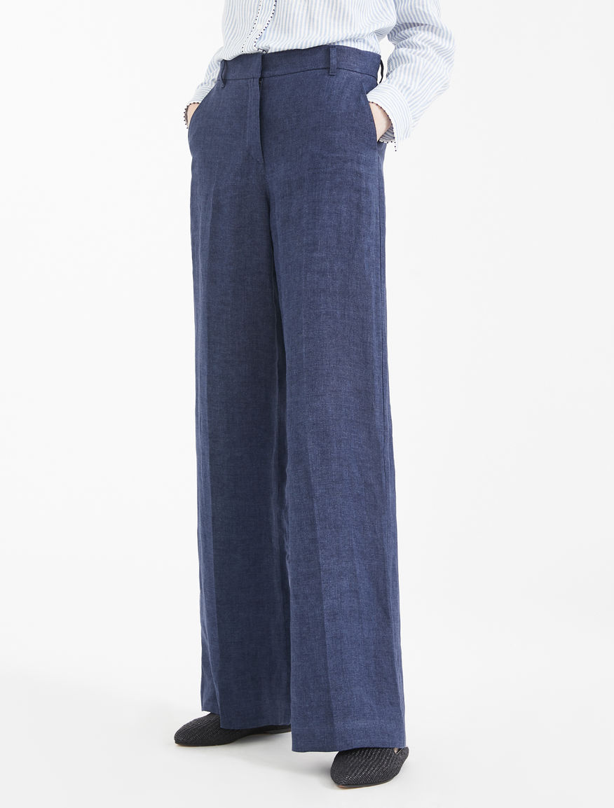 Linen canvas trousers Weekend Maxmara Linen canvas trousers Weekend Maxmara