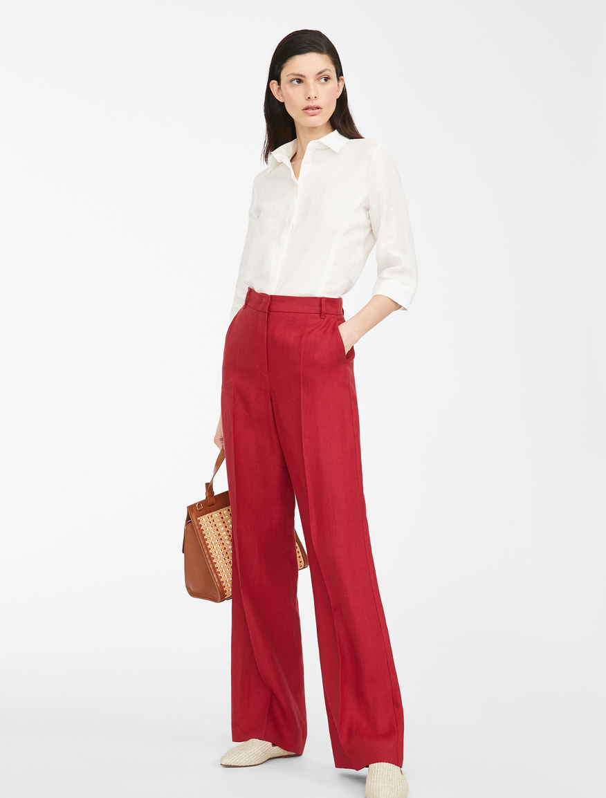 Linen canvas trousers Weekend Maxmara Linen canvas trousers Weekend Maxmara