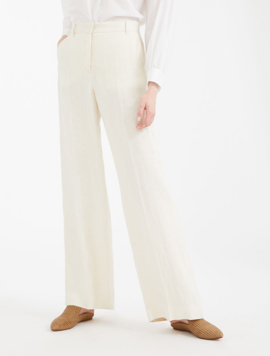 Linen canvas trousers Weekend Maxmara Linen canvas trousers Weekend Maxmara