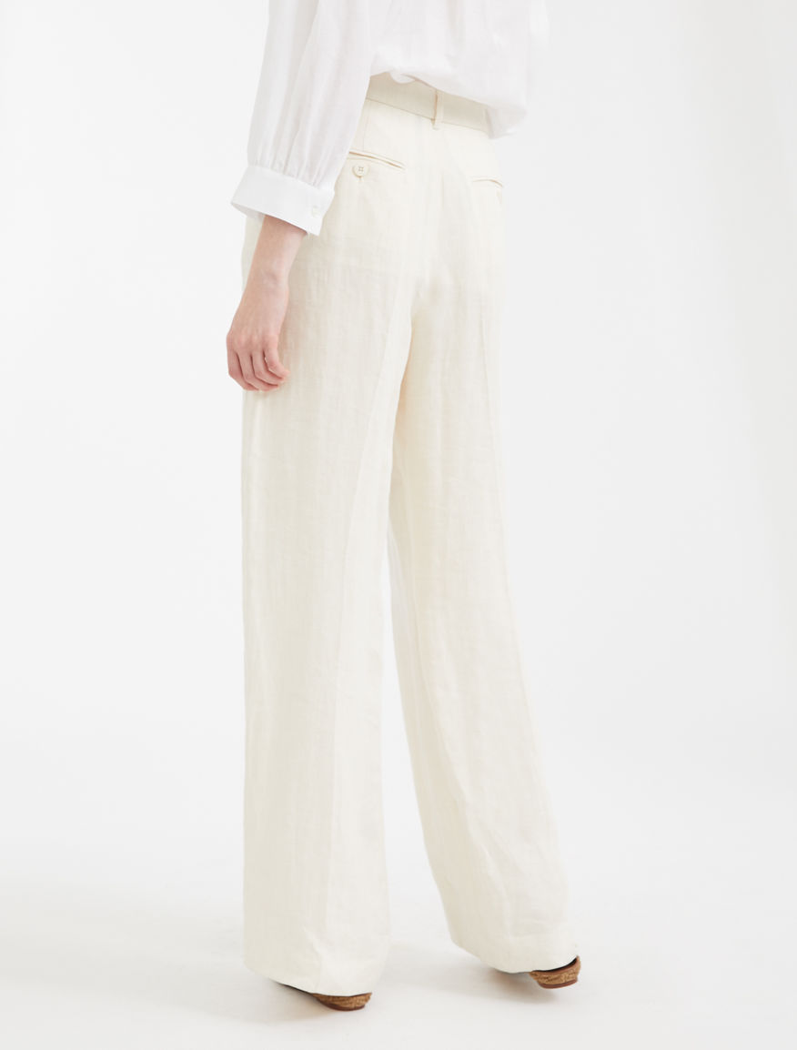 Linen canvas trousers Weekend Maxmara Linen canvas trousers Weekend Maxmara