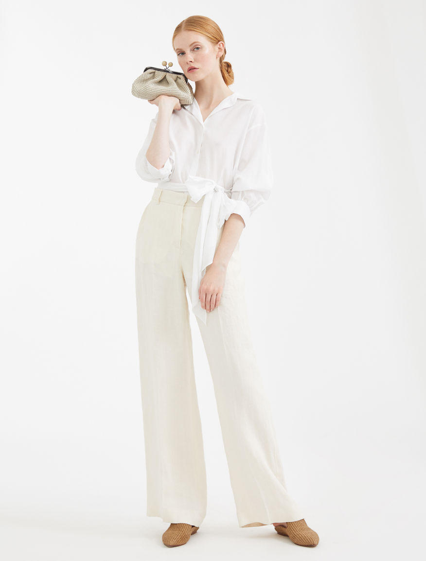 Linen canvas trousers Weekend Maxmara Linen canvas trousers Weekend Maxmara