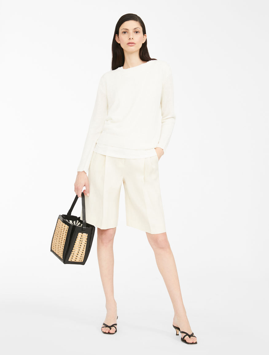 Linen canvas Bermuda shorts Weekend Maxmara Linen canvas Bermuda shorts Weekend Maxmara