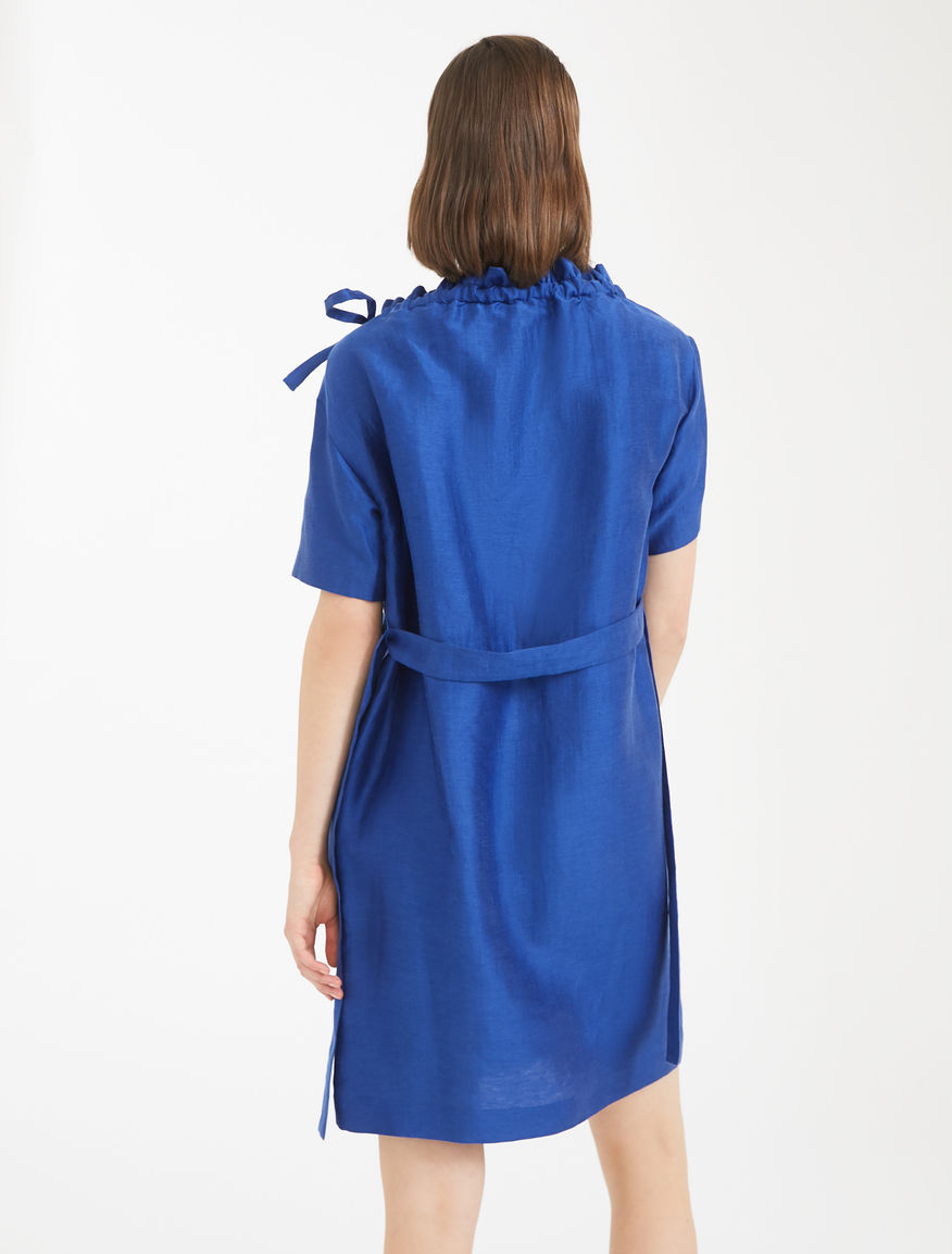 Dress in silk and linen satin Weekend Maxmara Dress in silk and linen satin Weekend Maxmara