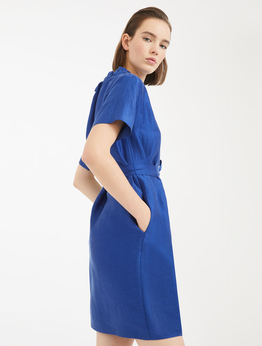 Dress in silk and linen satin Weekend Maxmara Dress in silk and linen satin Weekend Maxmara