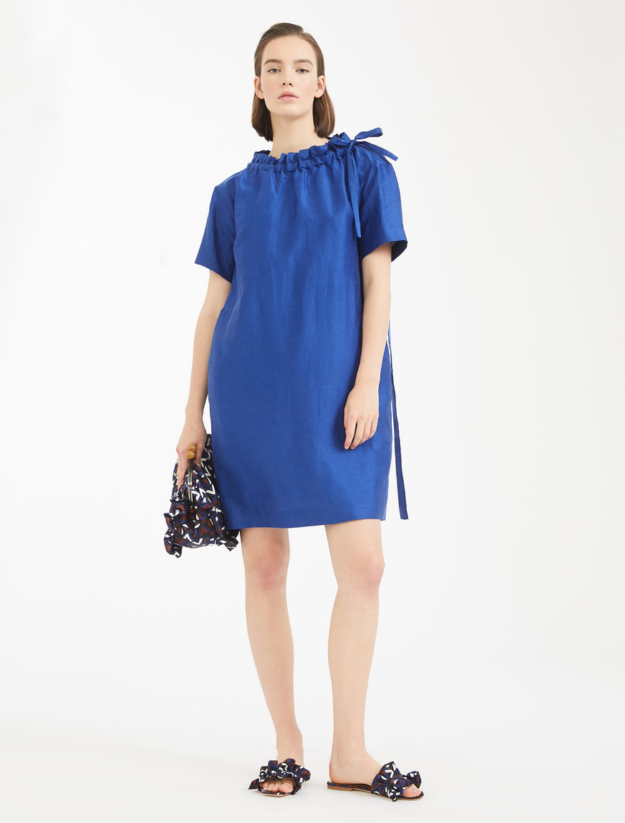 Dress in silk and linen satin Weekend Maxmara Dress in silk and linen satin Weekend Maxmara