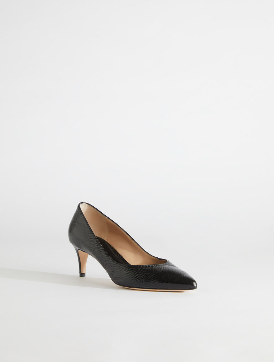 Lizard print leather court shoe Weekend Maxmara Lizard print leather court shoe Weekend Maxmara