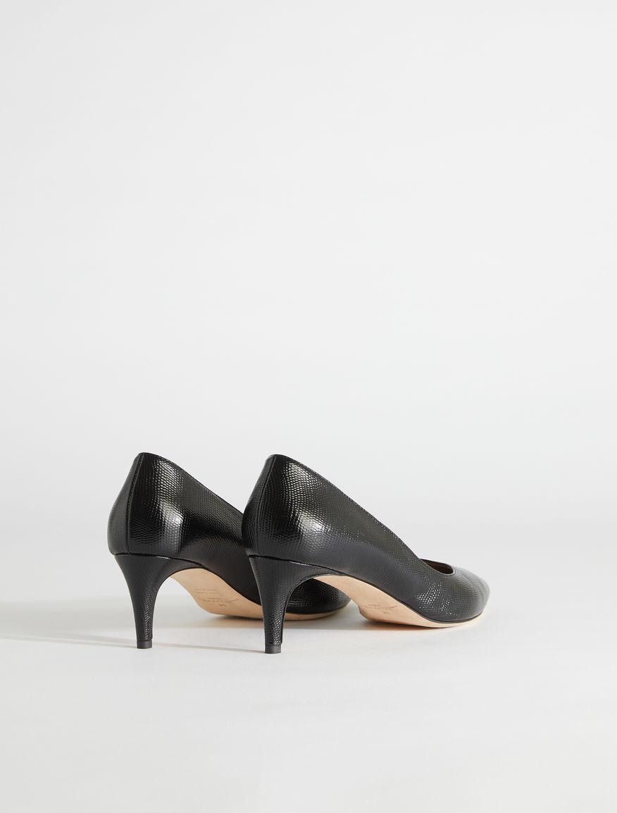 Lizard print leather court shoe Weekend Maxmara Lizard print leather court shoe Weekend Maxmara