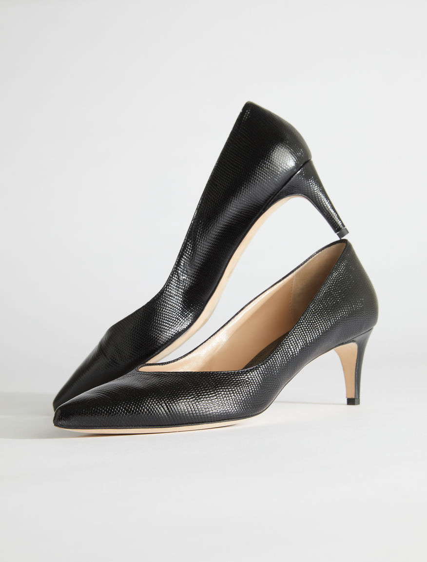 Lizard print leather court shoe Weekend Maxmara Lizard print leather court shoe Weekend Maxmara