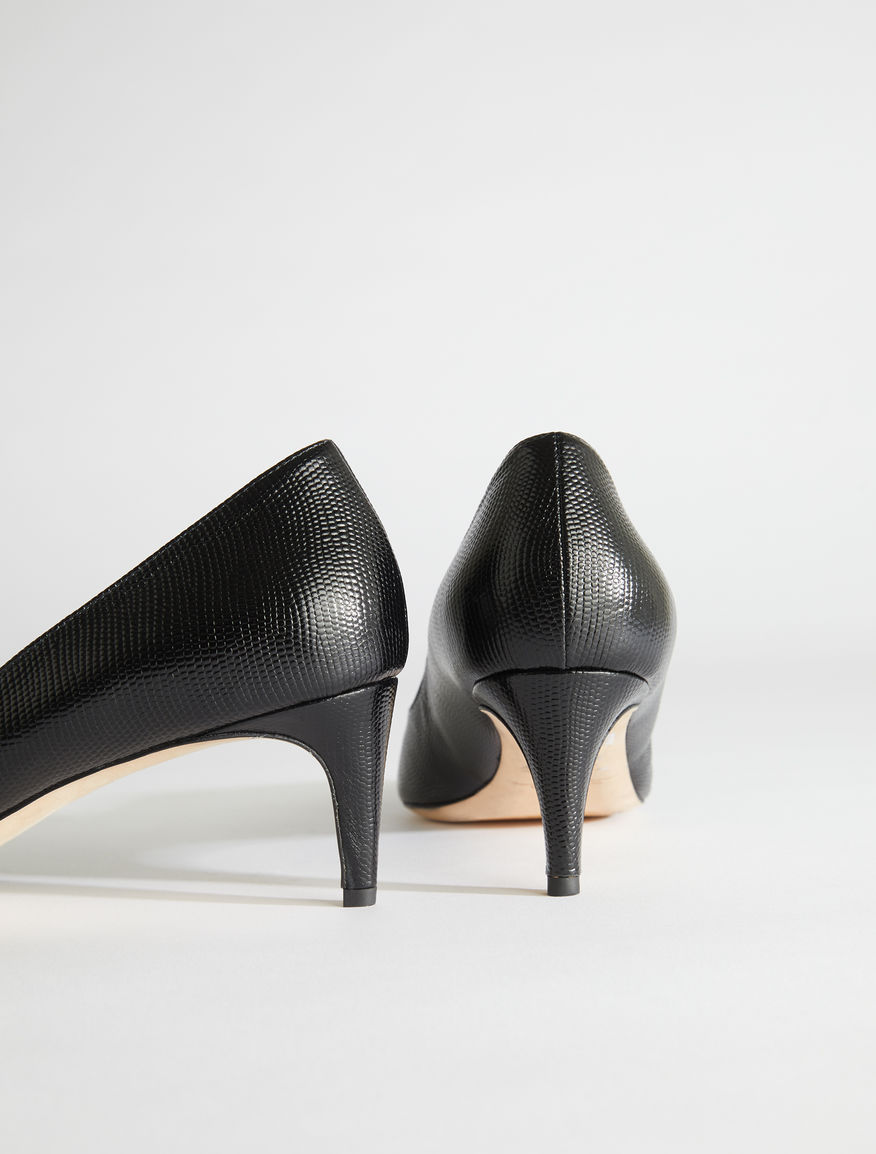 Lizard print leather court shoe Weekend Maxmara Lizard print leather court shoe Weekend Maxmara