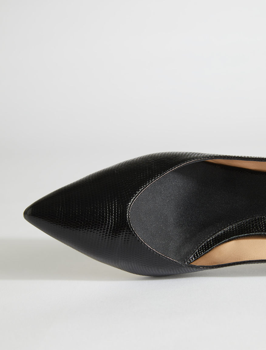 Lizard print leather court shoe Weekend Maxmara Lizard print leather court shoe Weekend Maxmara