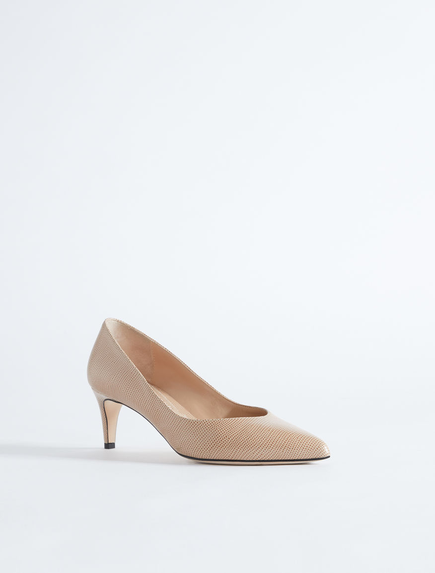 Lizard print leather court shoe Weekend Maxmara Lizard print leather court shoe Weekend Maxmara