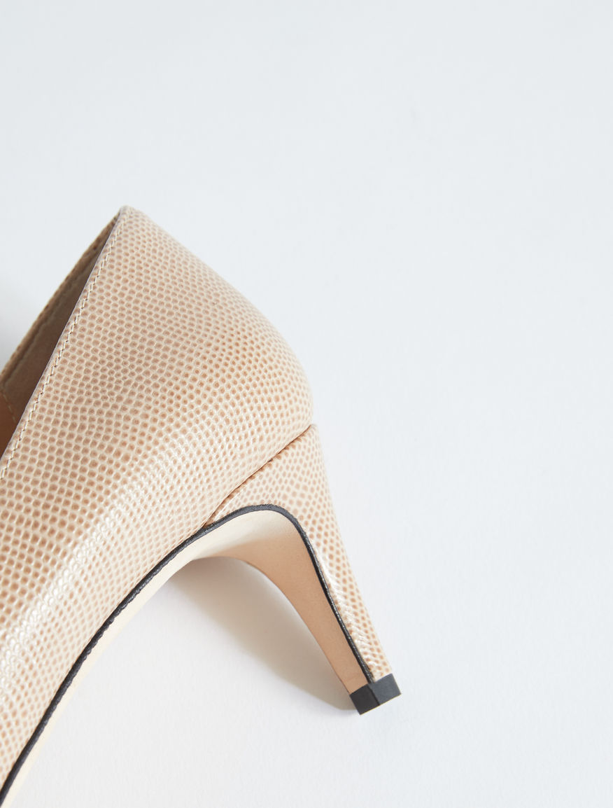 Lizard print leather court shoe Weekend Maxmara Lizard print leather court shoe Weekend Maxmara