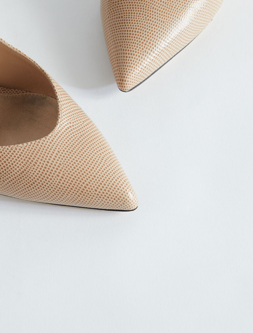Lizard print leather court shoe Weekend Maxmara Lizard print leather court shoe Weekend Maxmara