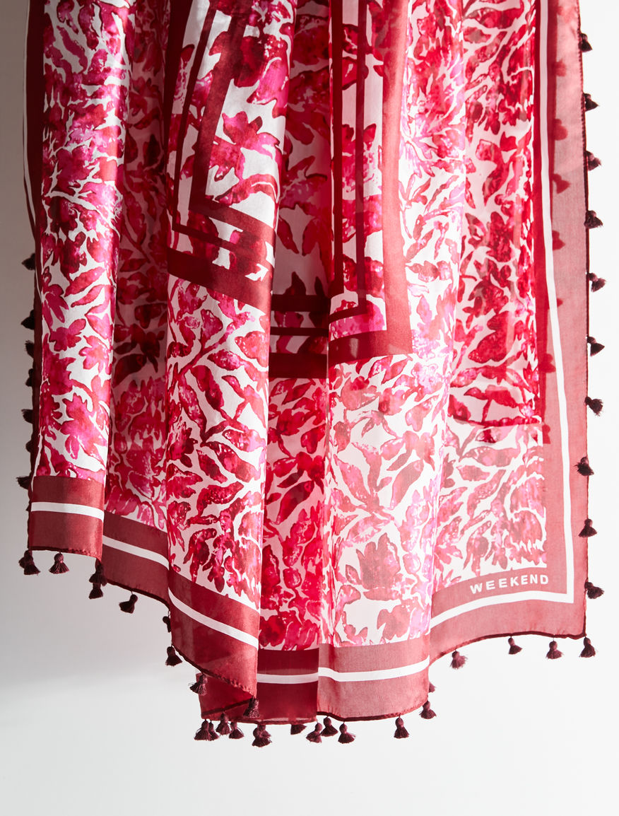 Silk shawl with tassels Weekend Maxmara Silk shawl with tassels Weekend Maxmara