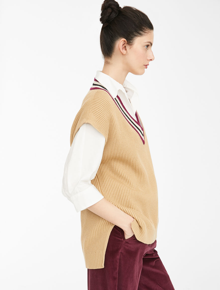Wool and cotton cordelet gilet Weekend Maxmara Wool and cotton cordelet gilet Weekend Maxmara