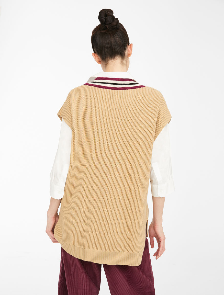 Wool and cotton cordelet gilet Weekend Maxmara Wool and cotton cordelet gilet Weekend Maxmara