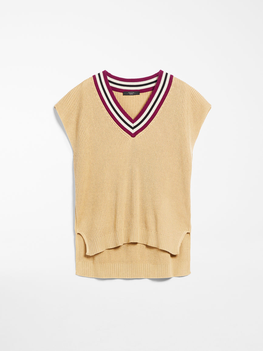 Wool and cotton cordelet gilet Weekend Maxmara Wool and cotton cordelet gilet Weekend Maxmara