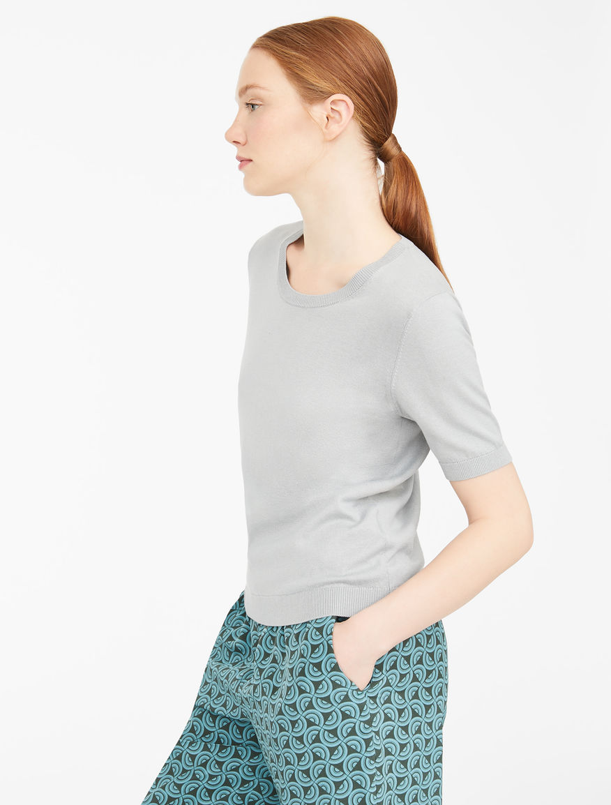 Cotton and silk yarn T-shirt Weekend Maxmara Cotton and silk yarn T-shirt Weekend Maxmara