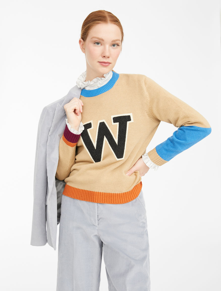 Maglia in cordonetto di cotone e lana Weekend Maxmara Maglia in cordonetto di cotone e lana Weekend Maxmara