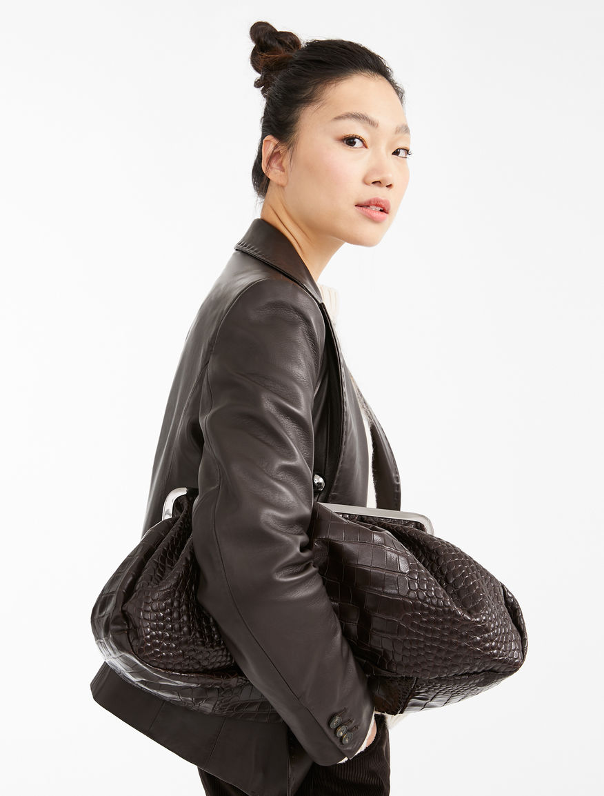 Large croc-print leather Pasticcino Bag Weekend Maxmara Large croc-print leather Pasticcino Bag Weekend Maxmara