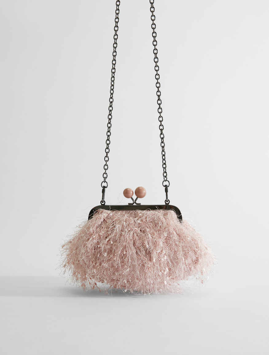 Small feather-effect canvas Pasticcino Bag Weekend Maxmara Small feather-effect canvas Pasticcino Bag Weekend Maxmara