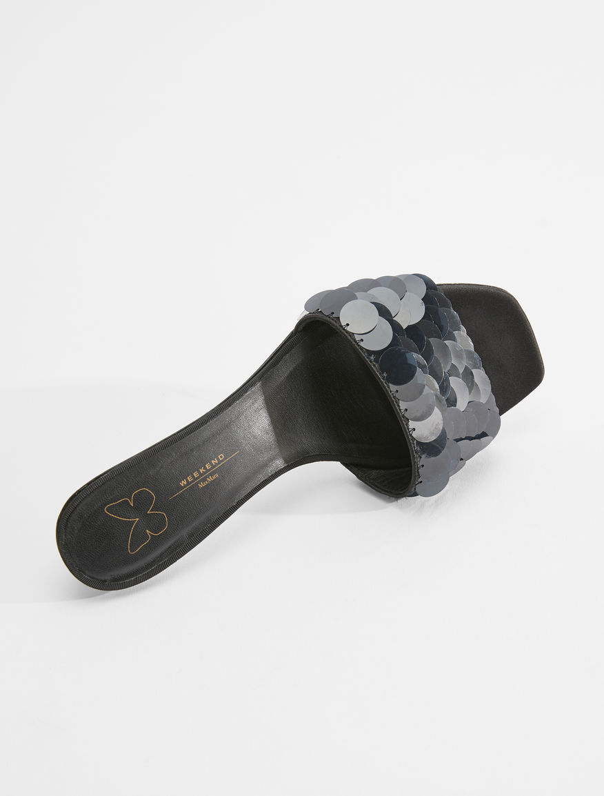 Embroidered satin mules Weekend Maxmara Embroidered satin mules Weekend Maxmara
